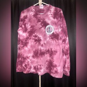 Pensacola Beach Florida Pink Tie-Dye Long Sleeve Shirt